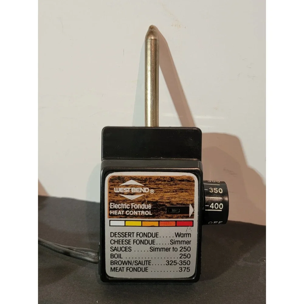 West Bend‎ Electric Power Cord Heat Control 1970's Fondue Pot Model #88502